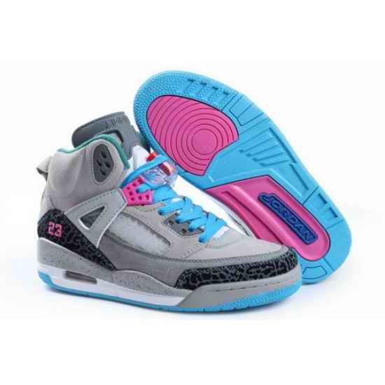Air Jordan 3.5 Shoes 2013 Womens Anti Fur Grey Blue Pink